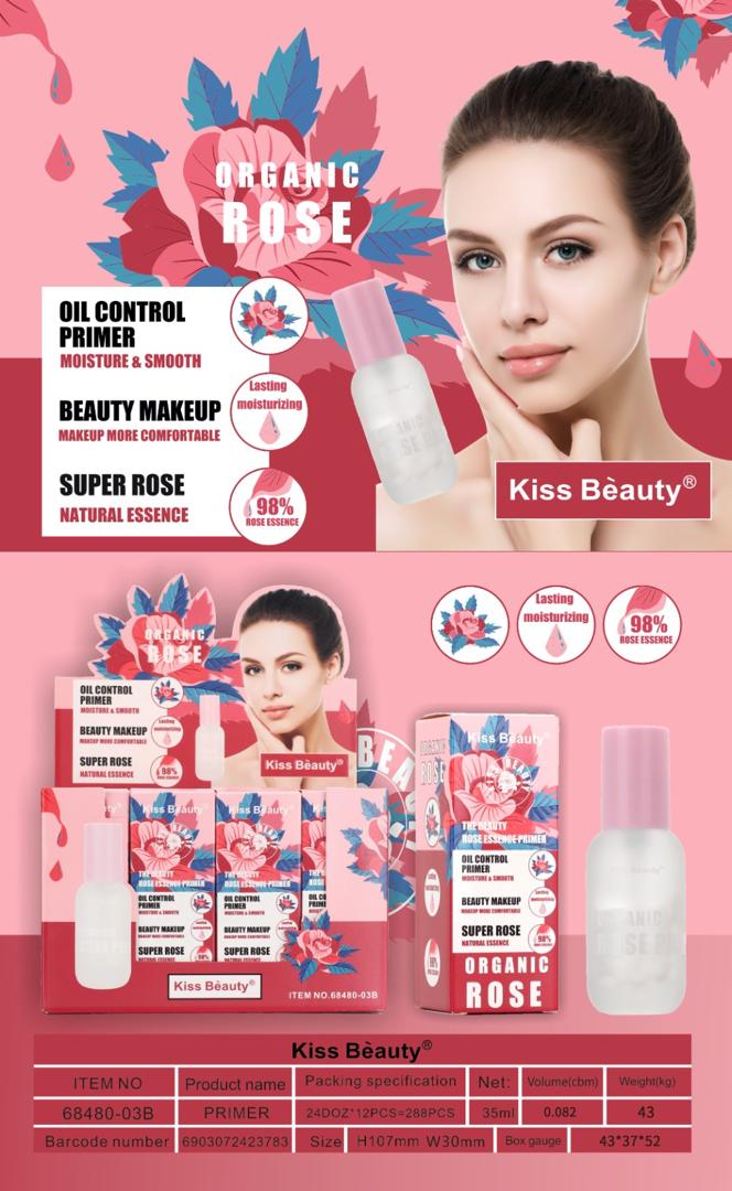برايمر كيس بيوتي بخلاصة الورد (Kiss Beauty Rose Primer)