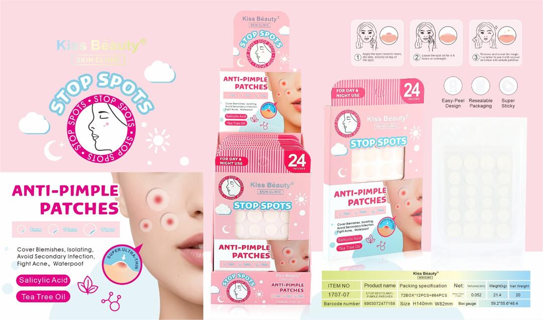 لصقات "Kiss Beauty Recover and Clear Anti-Pimple Patches"