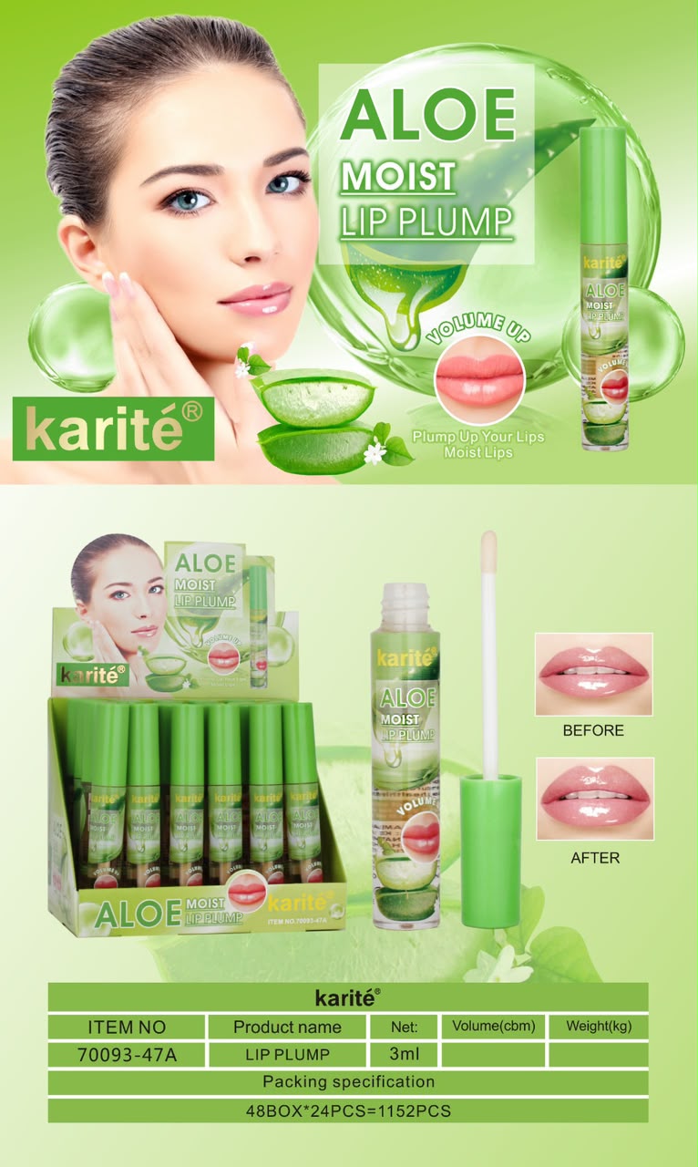 مرطب ومكبر الشفاه Karité Aloe Moist Lip Plump (كاريت ألو مويست ليب بلومب)