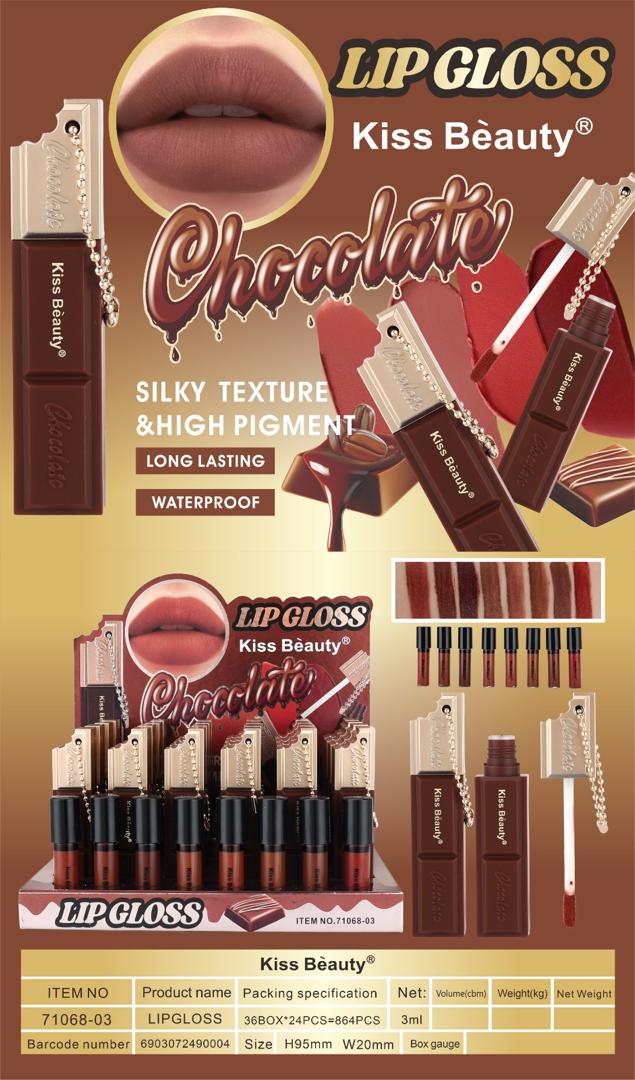 Lip Gloss Kiss Beauty® Chocola