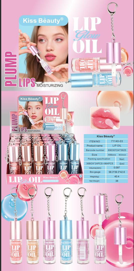 زيت الشفاه السحري المرطب والمفتح لتغيير اللون من كيس بيوتي (Kiss Beauty Lip magic Oil)
