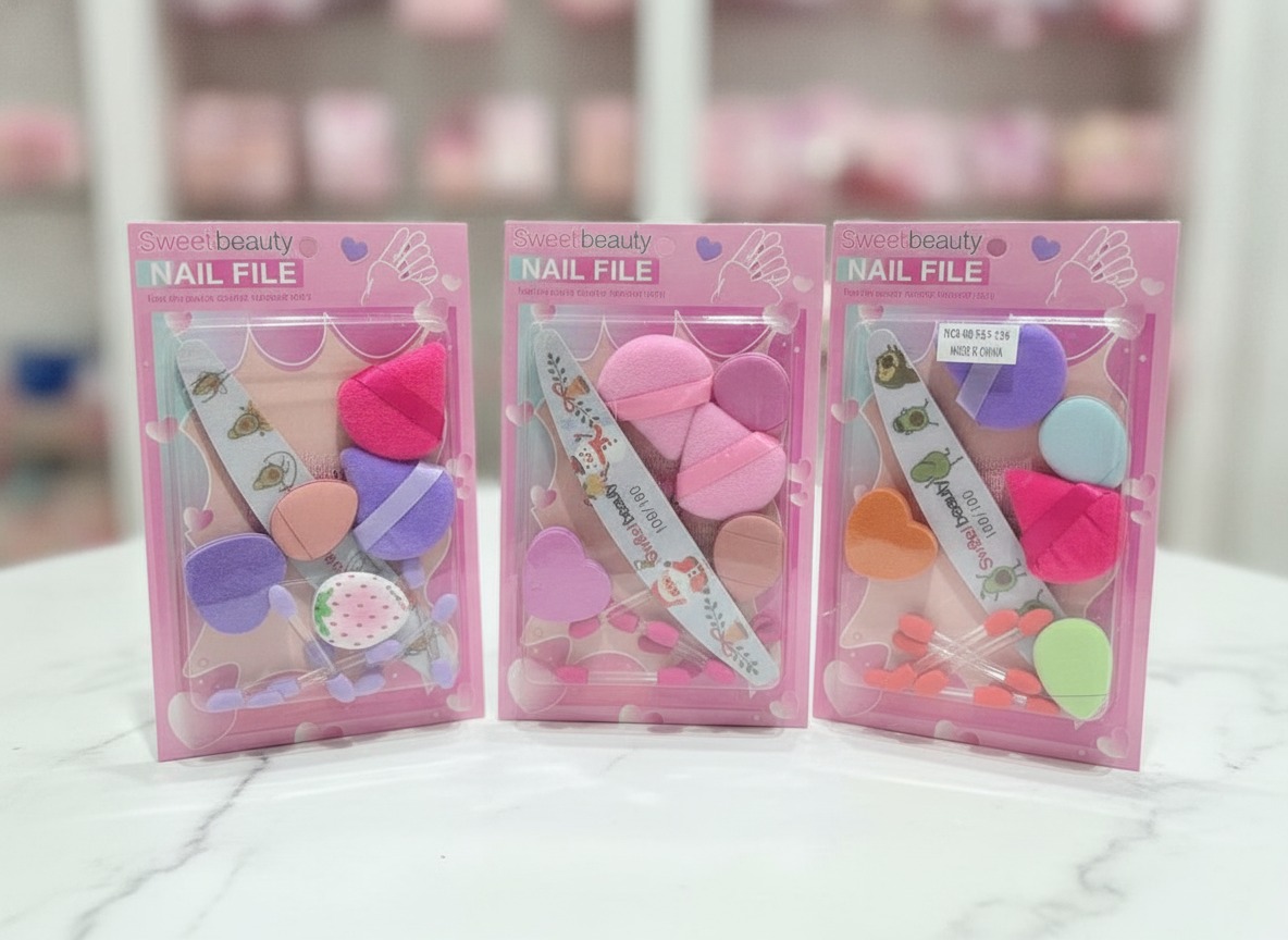 مبرد سفنج وسفنجات مكياج NAIL FILE