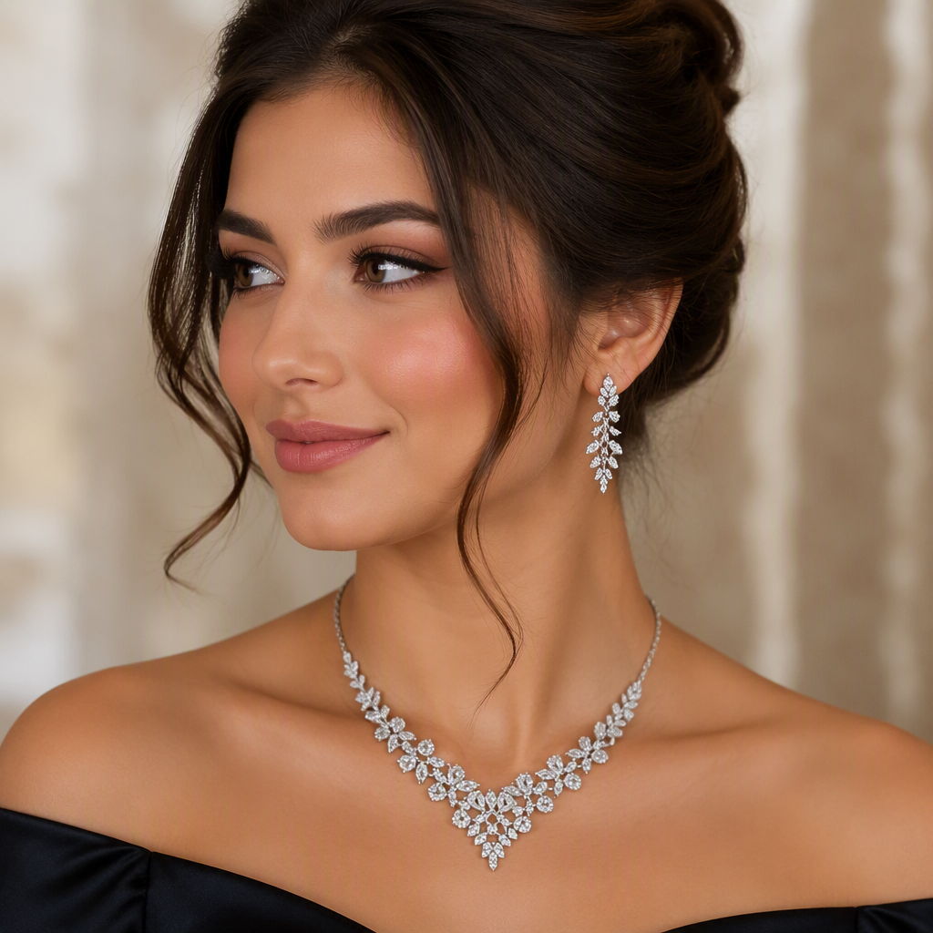 طقم زيركون الماس 